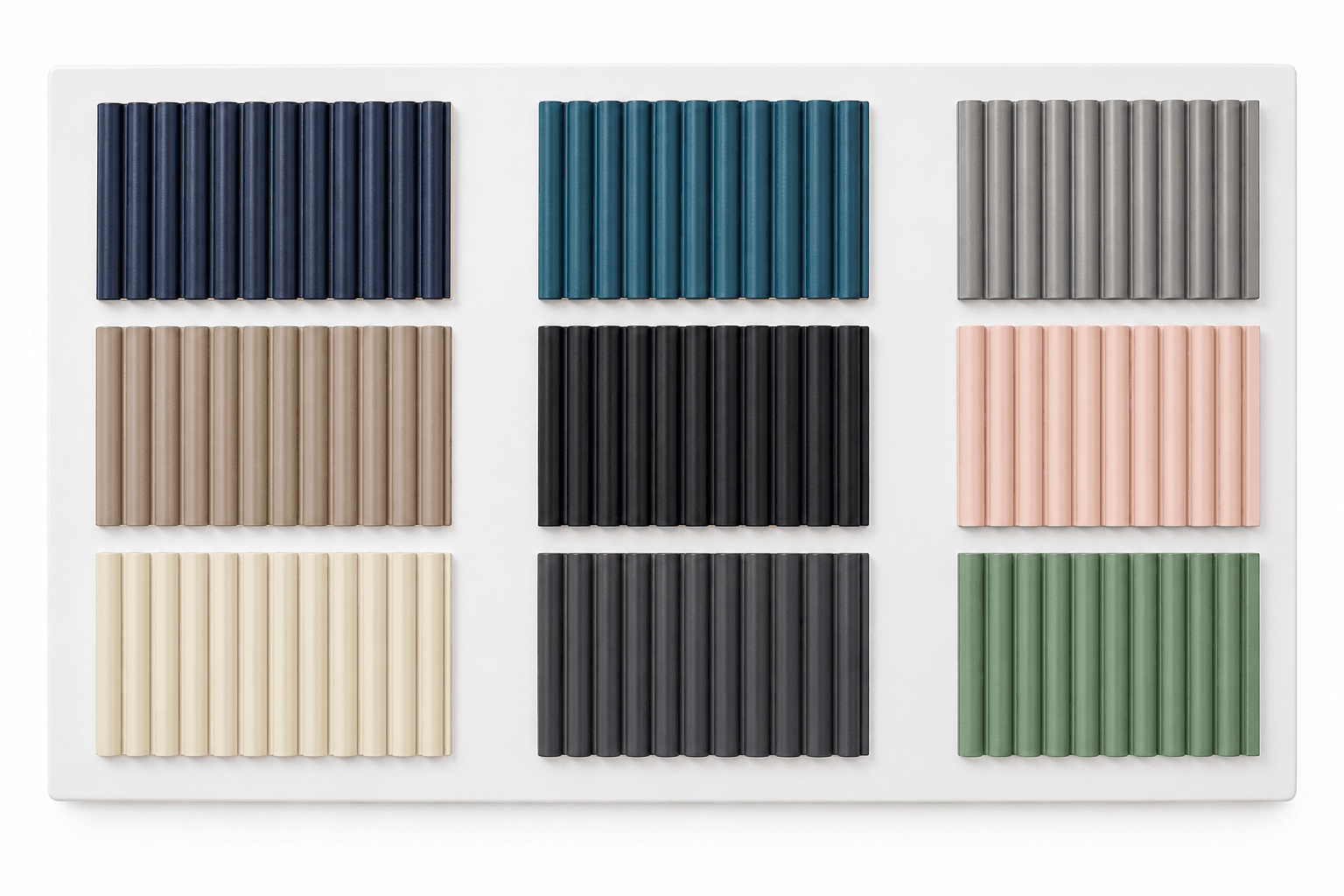 Coloured Ribbed Louver Set