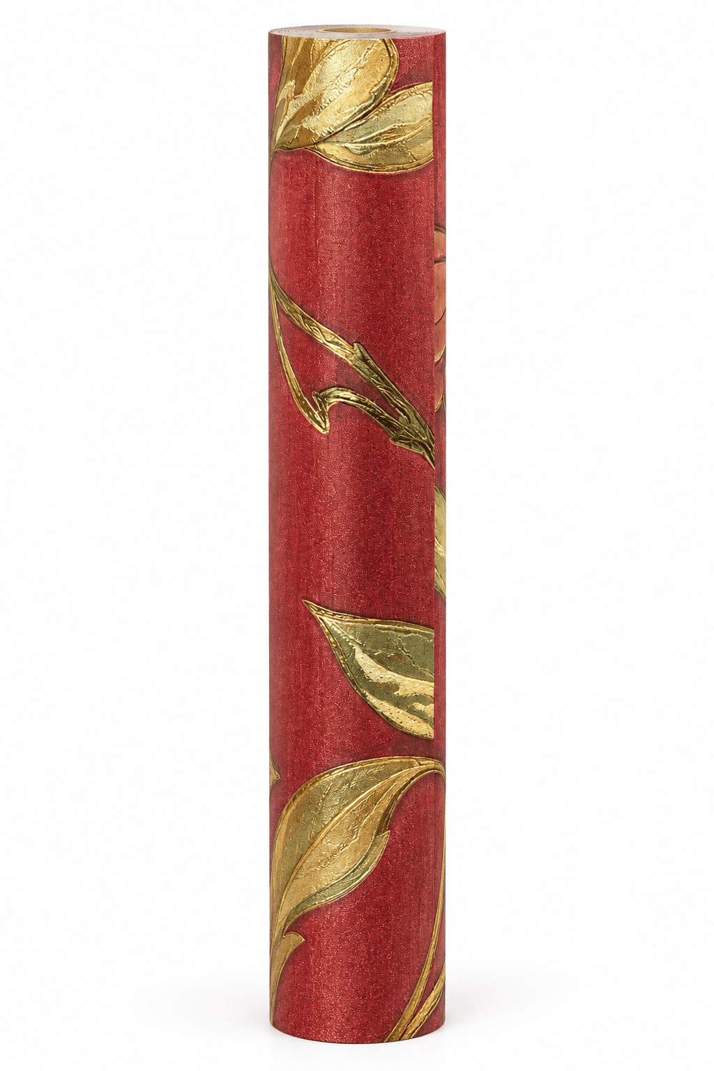 Red Gold Floral Wallpaper